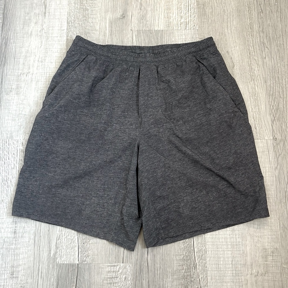 Lululemon Pace Breaker Short Lined Drawstring Pockets Breathable Grey Size Large